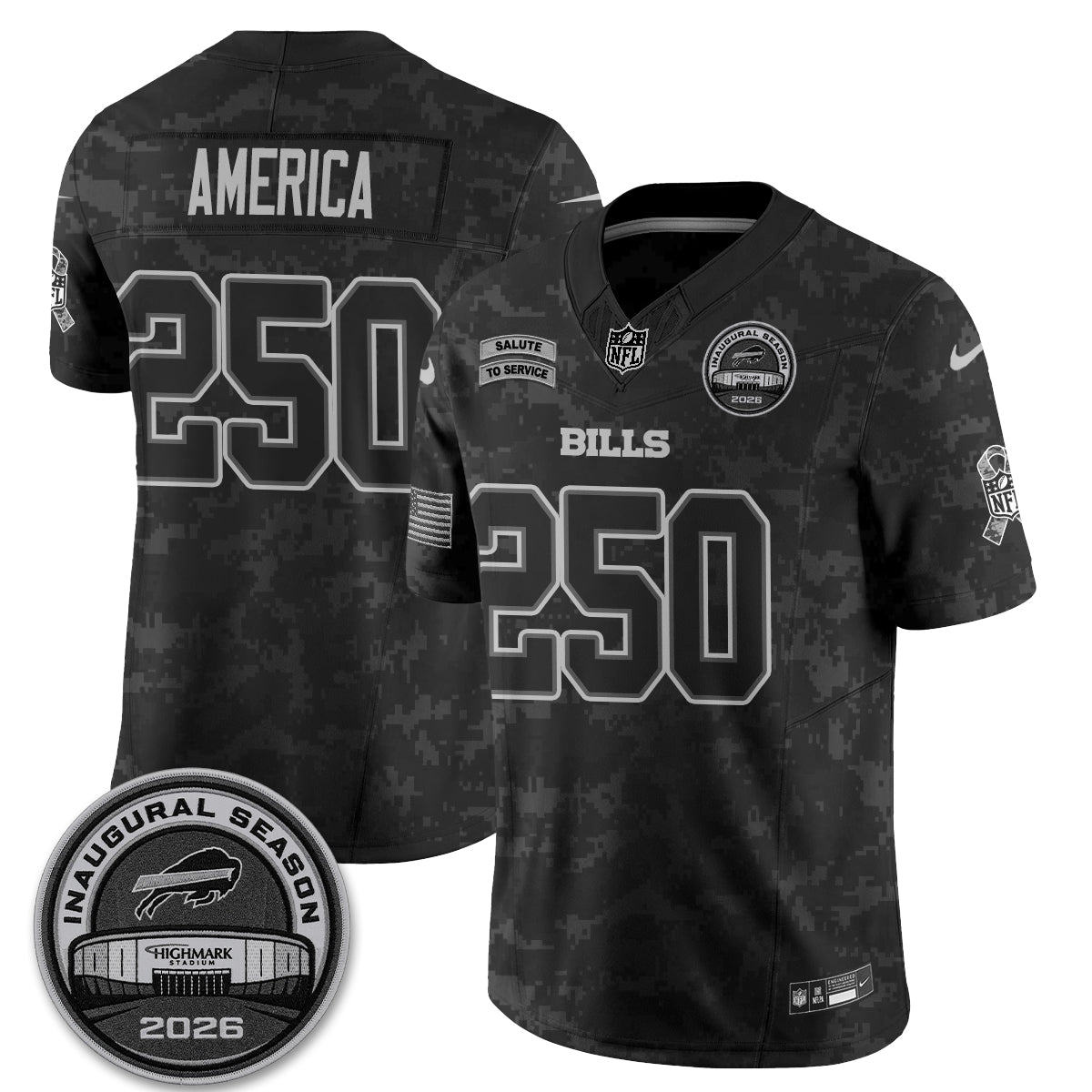 BUF 2026 Salute to Service Edition Vapor Jersey V2- Stitched