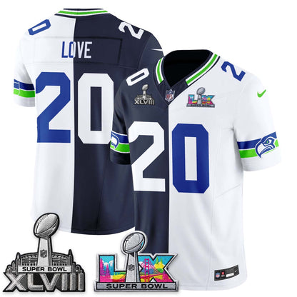 SEA Throwback 2 SB Patches Vapor Jersey - Stitched