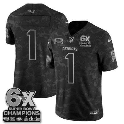 New England Patriots 2026 Salute to Service Vapor Jersey V2- Stitched