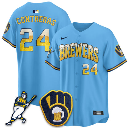 Milwaukee Brewers "Pitcher & Pint" Edition Vapor Limited Jersey - Stitched