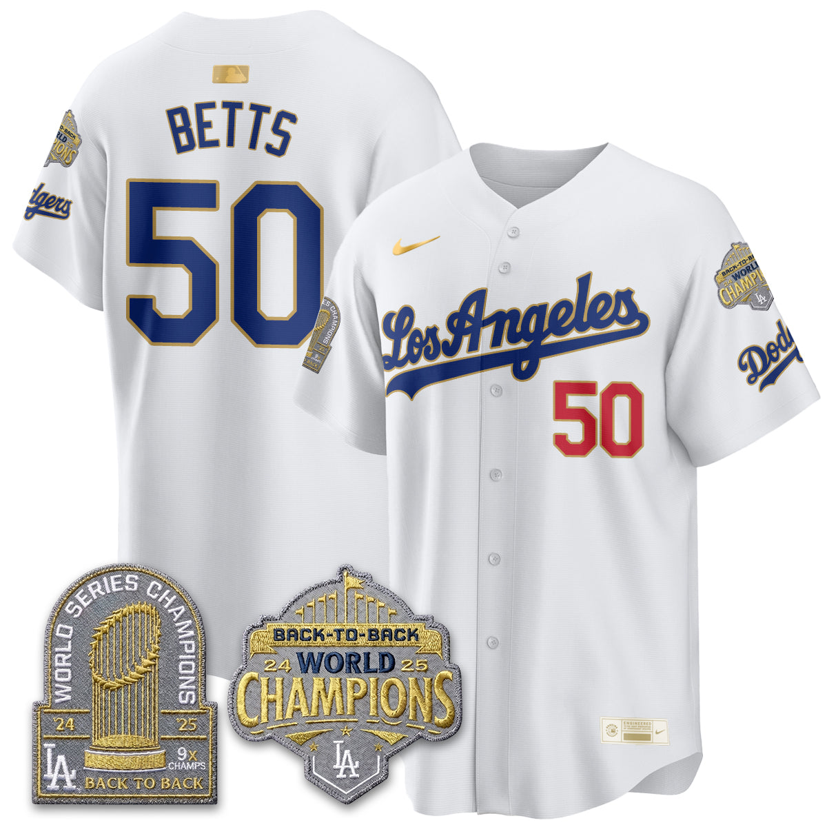 LAD Gold Collection Limited Gold Jersey - 9x & B2B Champs - All Stitched