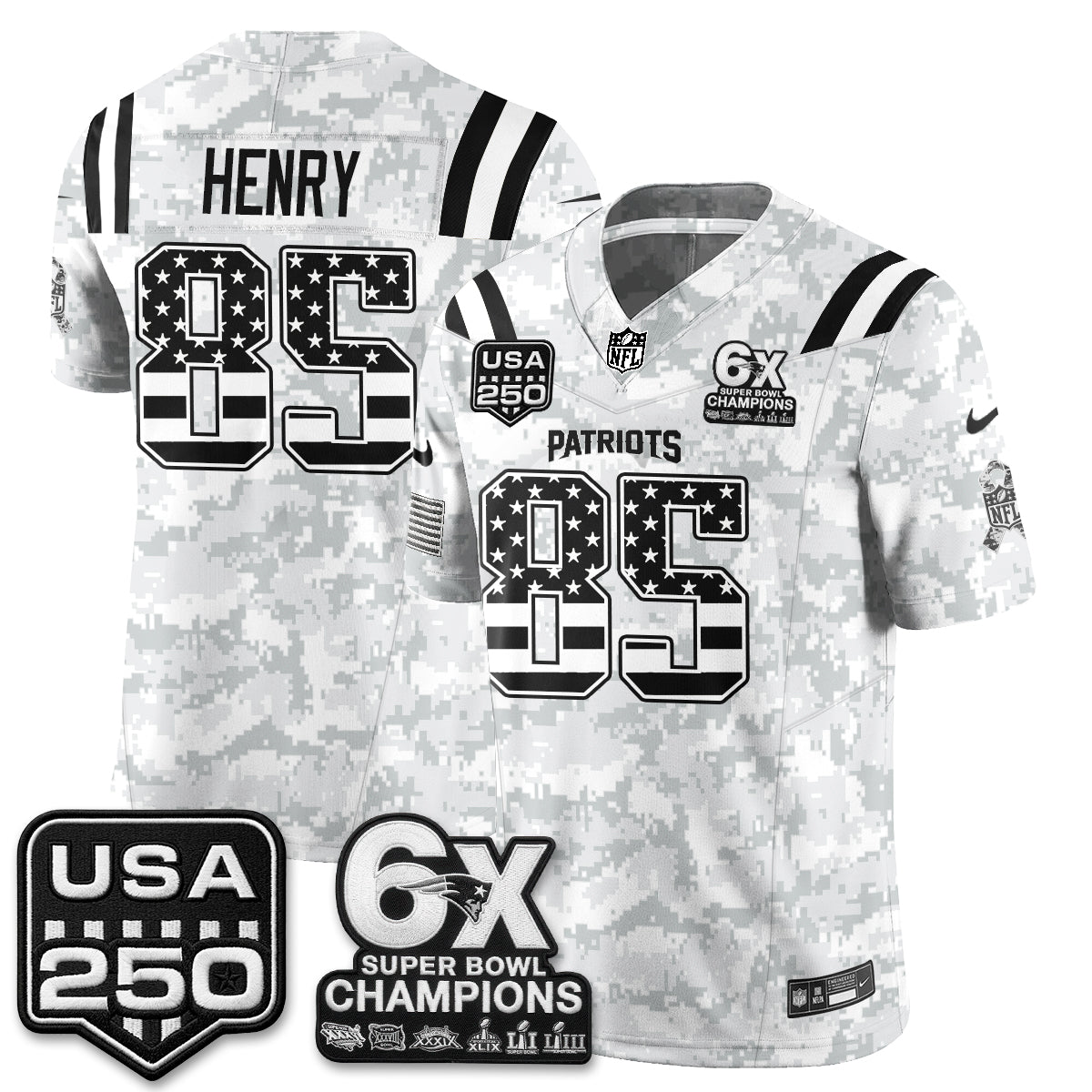 New England Patriots 2026 Salute to Service Edition Vapor Jersey - Stitched