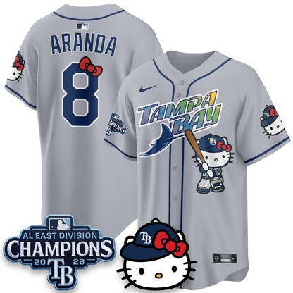 TB x Meow KT 2026 AL East Champs Vapor Jersey - Stitched