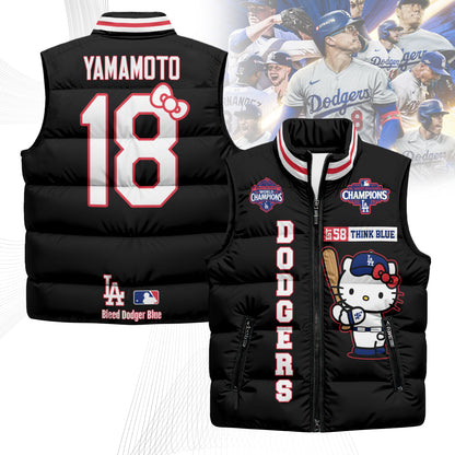 LAD x Meow KT Puffer Vest - Printed