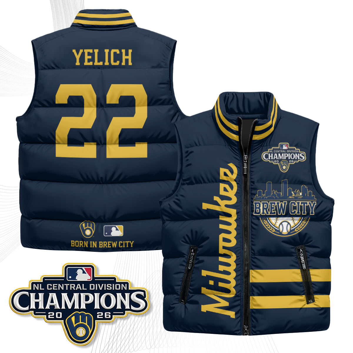MIL "Brew City" Puffer Vest - Printed V3