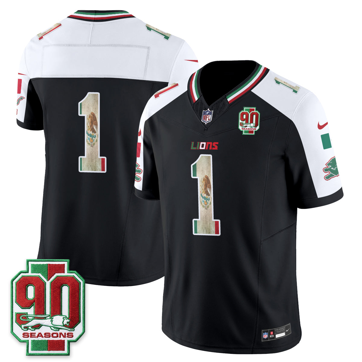 DET Mexico Edition Vapor Jersey - Stitched
