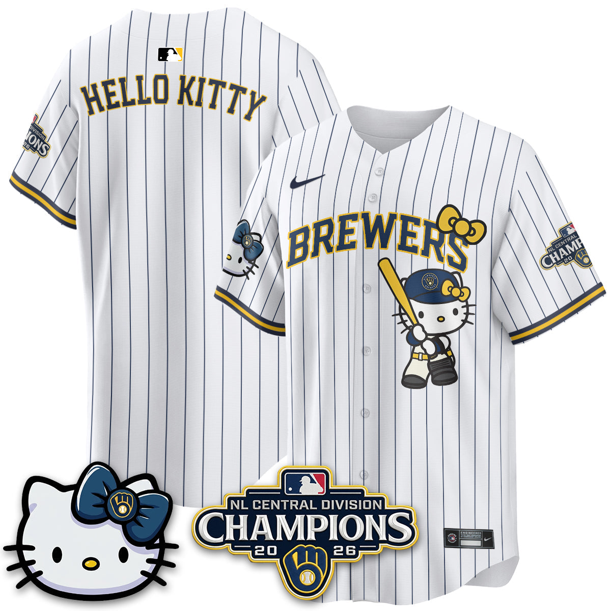 MIL NL Central Champs x Meow KT Vapor Pink Jersey - Stitched