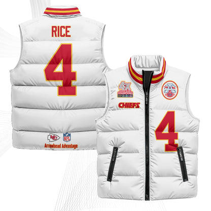 KC 4X Champs Gold Edition Puffer Vest - Printed
