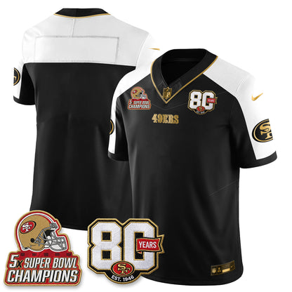 SF 80 Years & 5X Champs Vapor Jersey - Stitched
