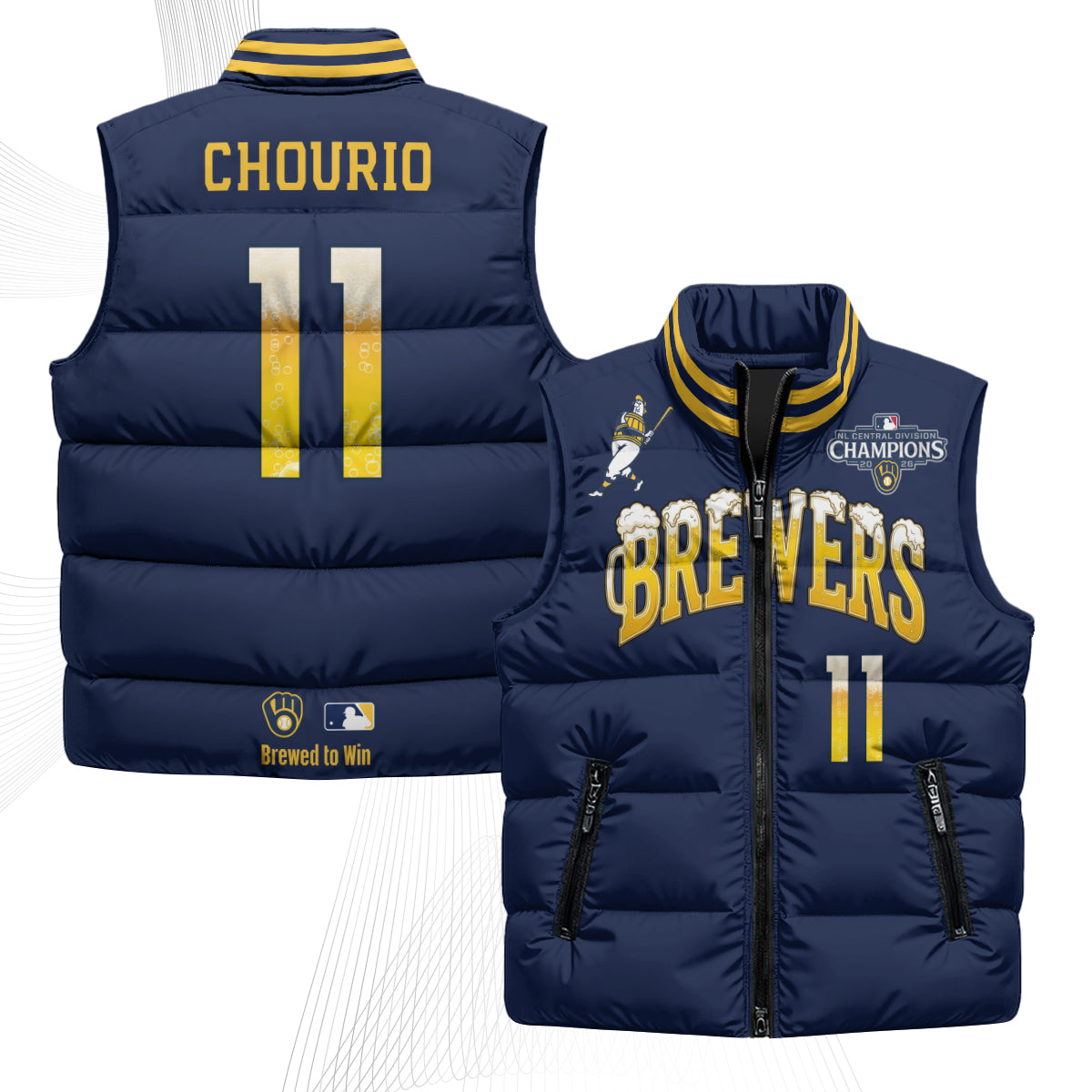 MIL 2026 NL Division Champs Puffer Vest - Printed
