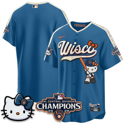 MIL NL Central Champs x Meow KT Vapor Pink Jersey - Stitched