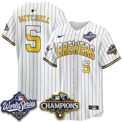 Milwaukee Brewers "Pitcher & Pint" 2026 NL Champions Vapor Jersey - Stitched