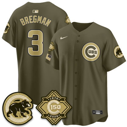 CHC New Era Olive 2026 Armed Forces Day Jersey -All Stitched