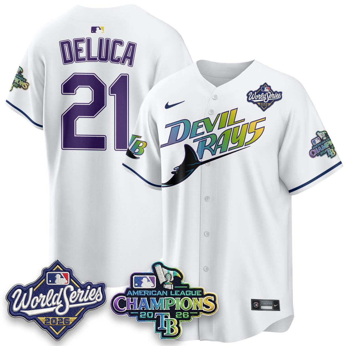 TB WS26 & AL Champions Throwback Jersey - Stitched