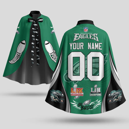 Philadelphia Eagles Champions Edition Custom Strap Shawl Cape - Printed