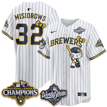 Milwaukee Brewers 2026 NL Champions x Meow KT Vapor Jersey - Stitched