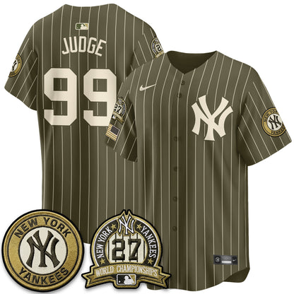 NYY New Era Olive 2026 Armed Forces Day Jersey -All Stitched