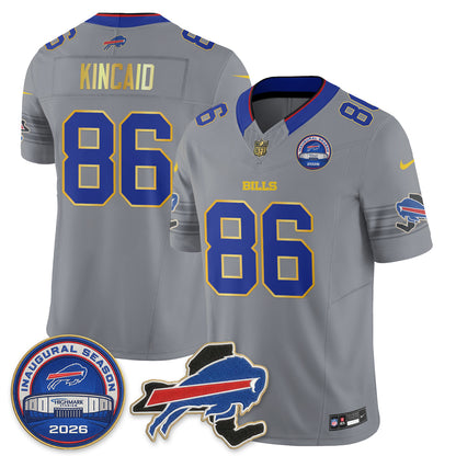 BUF 2026 Royal Gold Trim Edition Vapor Jersey - Stitched