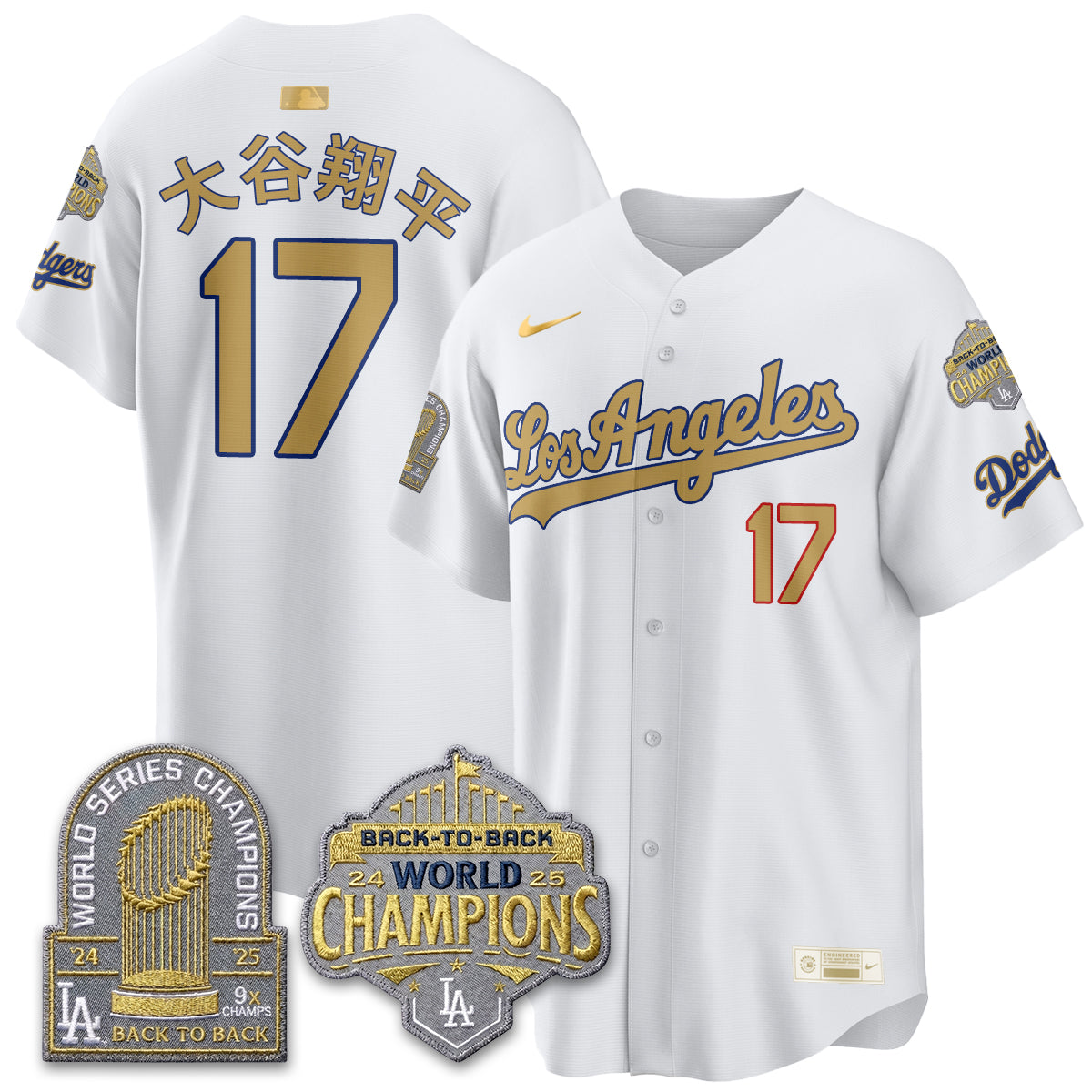 LAD Gold Collection Limited Gold Jersey - 9x & B2B Champs - All Stitched
