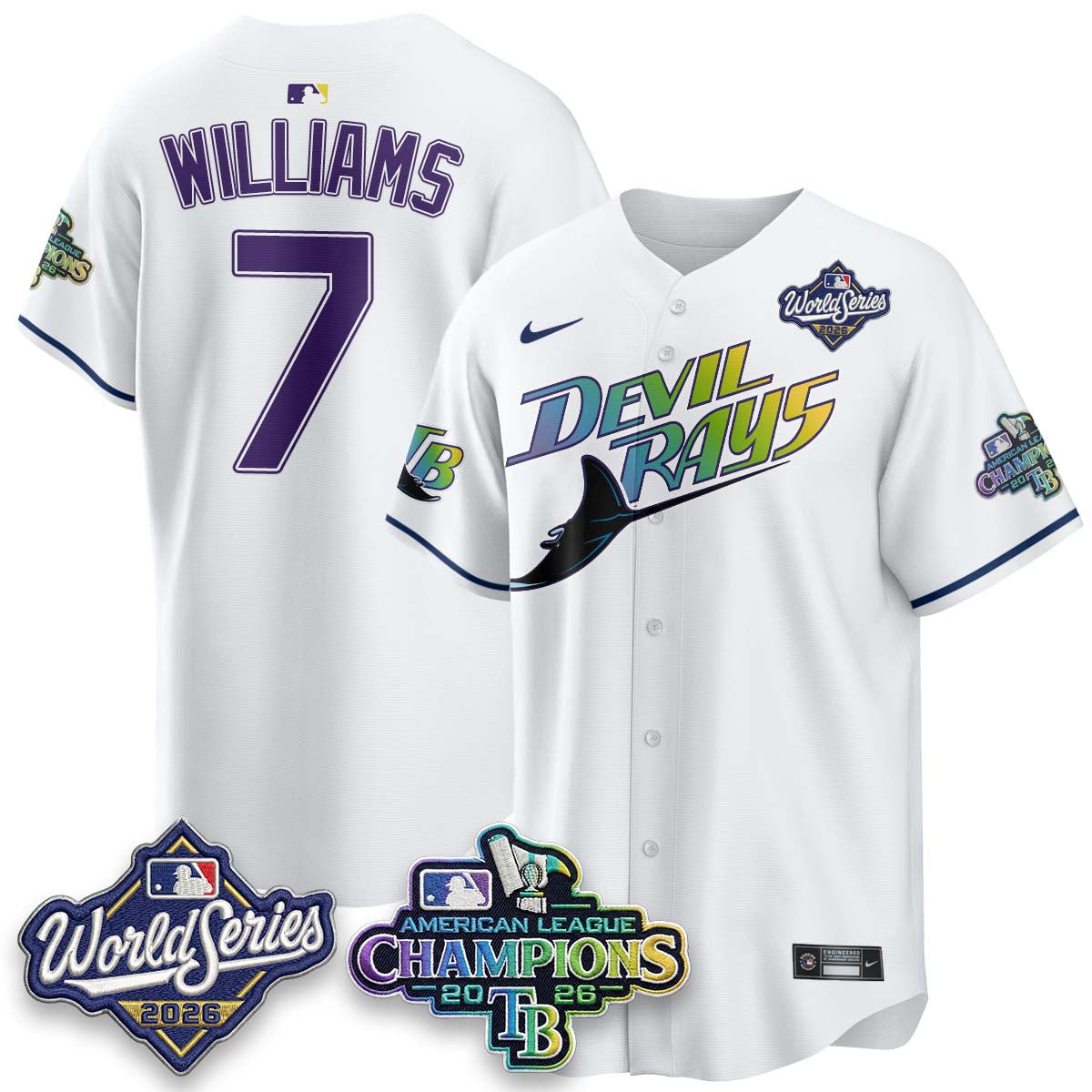 TB WS26 & AL Champions Throwback Jersey - Stitched
