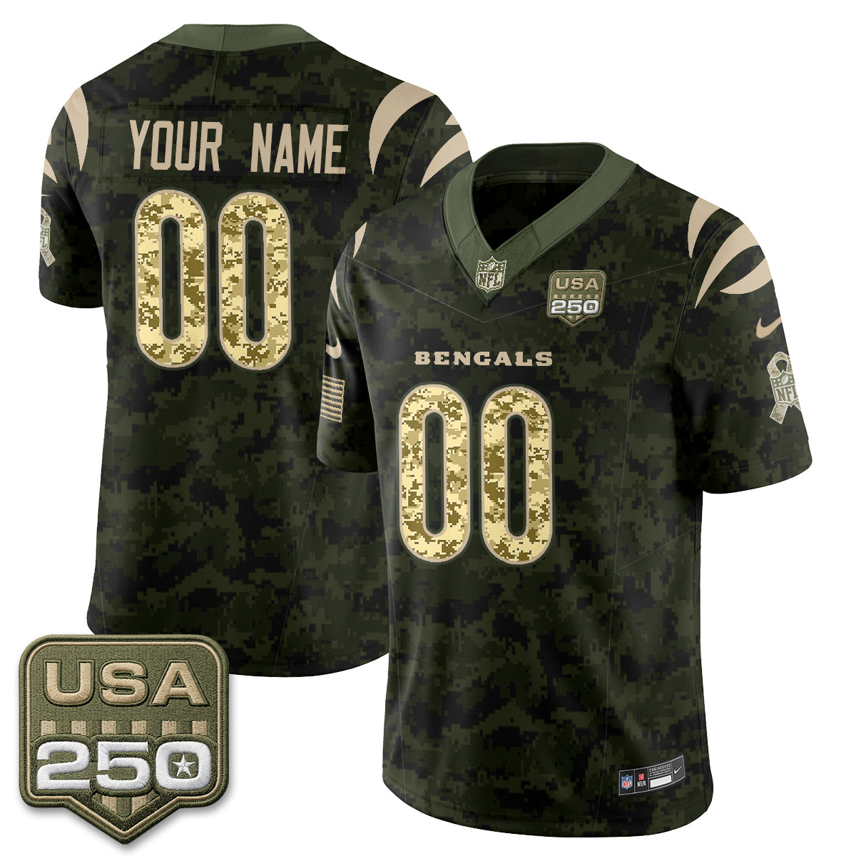 CIN 2026 Salute to Service Vapor Custom Jersey - Stitched
