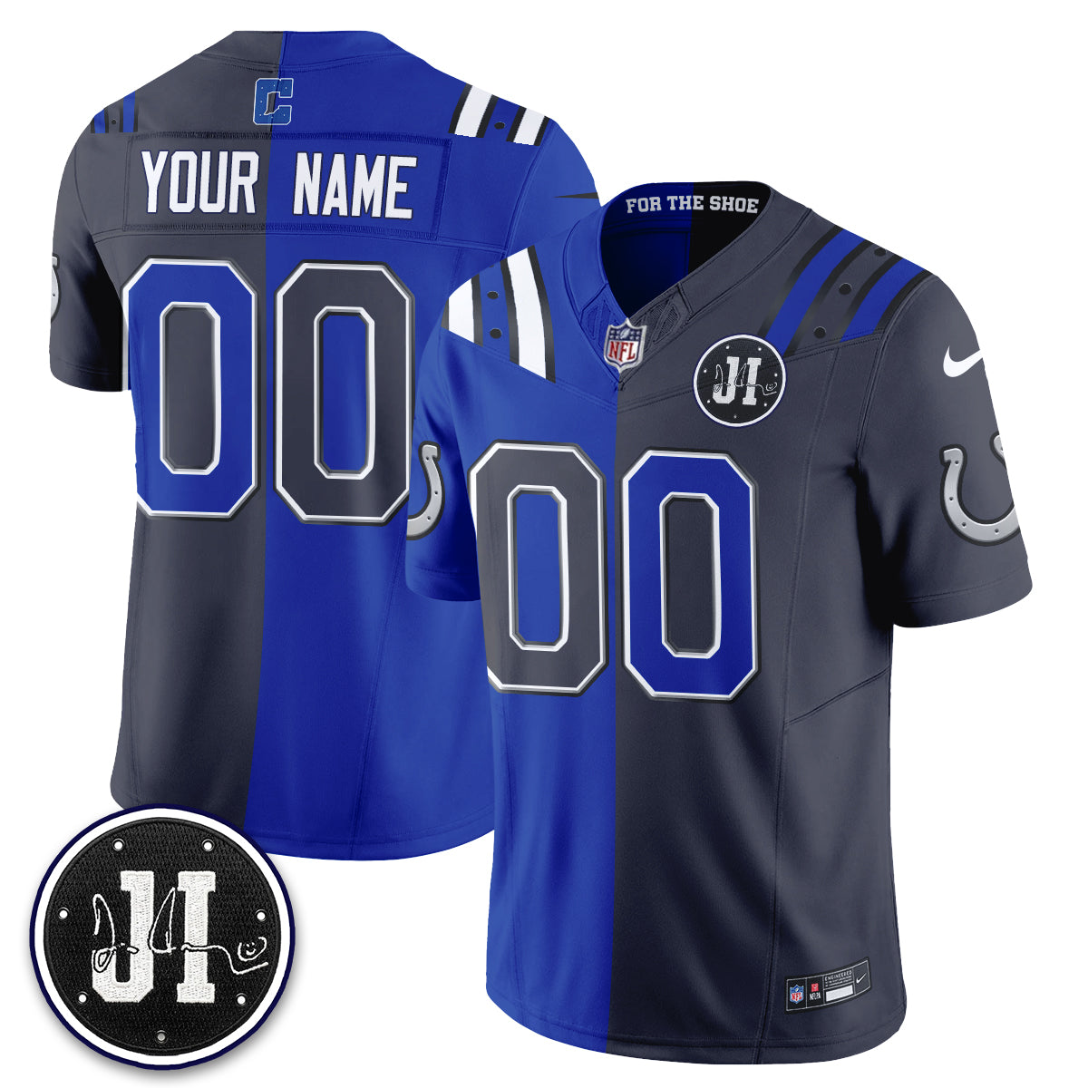 Indianapolis Colts 2026 Rivalries Split Vapor Custom Jersey - Stitched