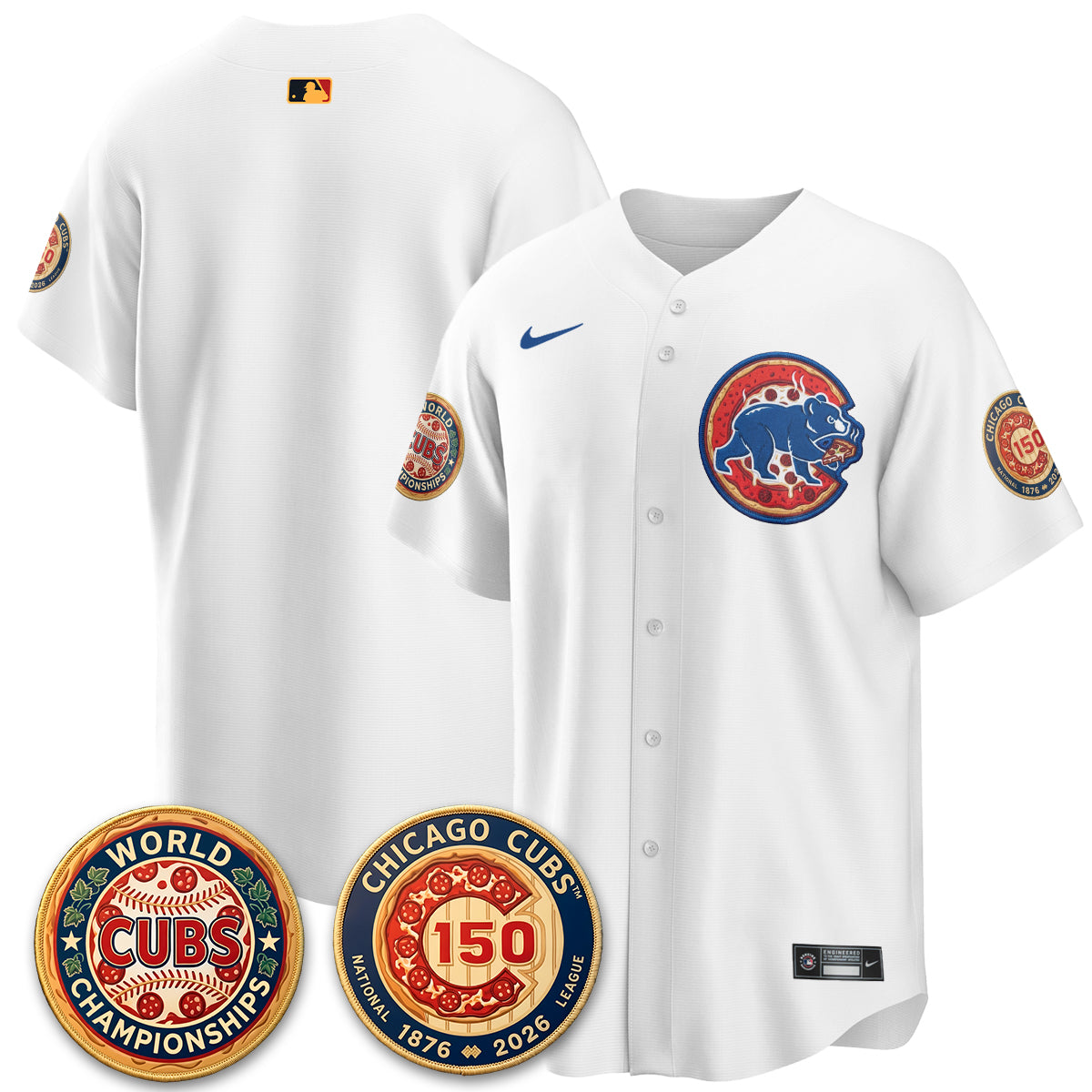 Chicago Cubs Deep Dish Pizza Vapor Limited Jersey - Stitched