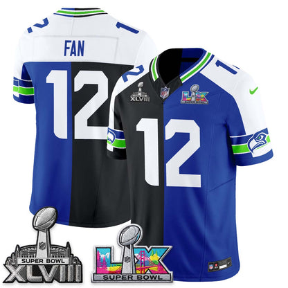 SEA Throwback 2 SB Patches Vapor Jersey - Stitched
