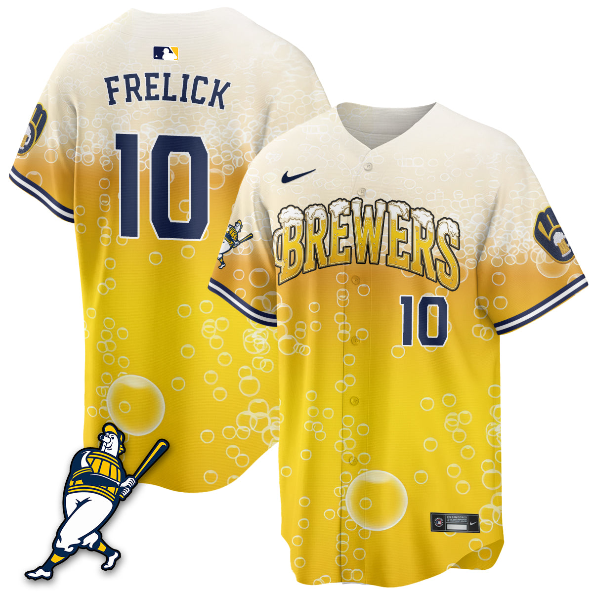 Milwaukee Brewers "Pitcher & Pint" Edition Vapor Limited Jersey - Stitched