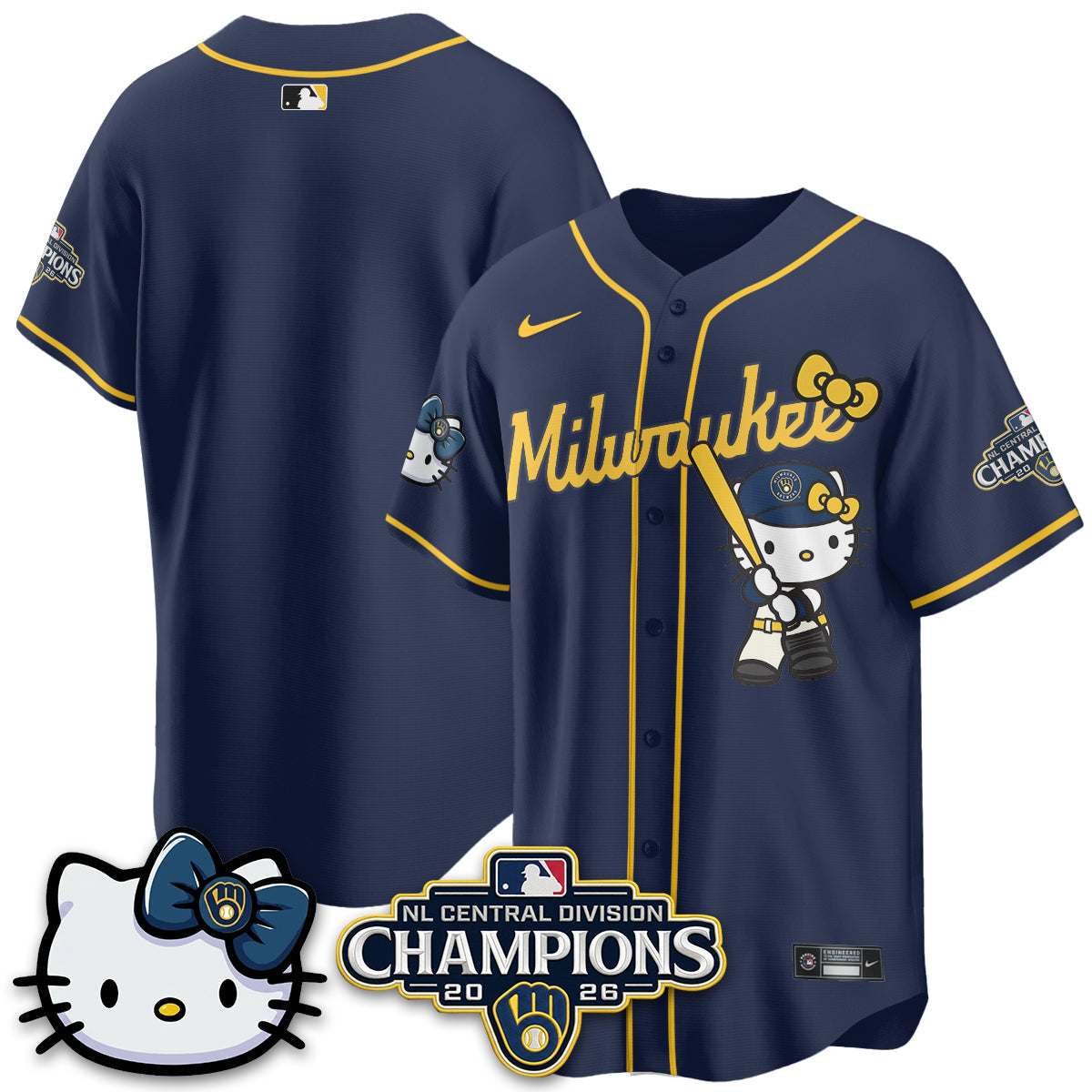 MIL NL Central Champs x Meow KT Vapor Pink Jersey - Stitched
