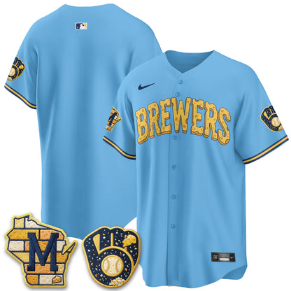 Milwaukee Brewers Cheesehead Edition Vapor Limited Jersey - Stitched