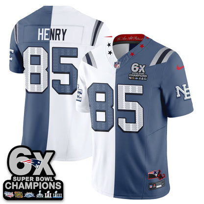 NE 6X Champs Rivalries Split Edition Vapor Jersey - Stitched (V2)