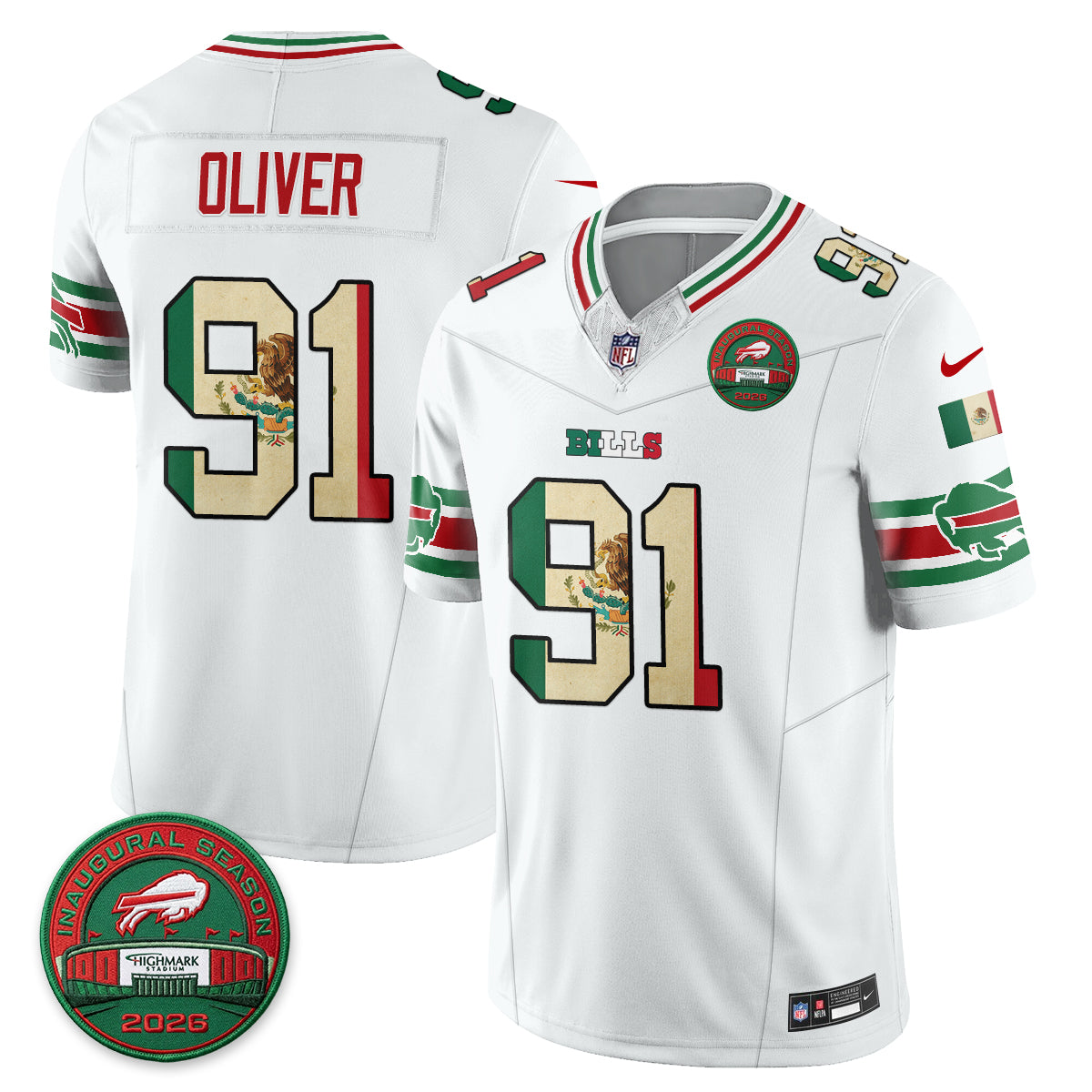 Buffalo Bills Mexico Edition Vapor Jersey - Stitched
