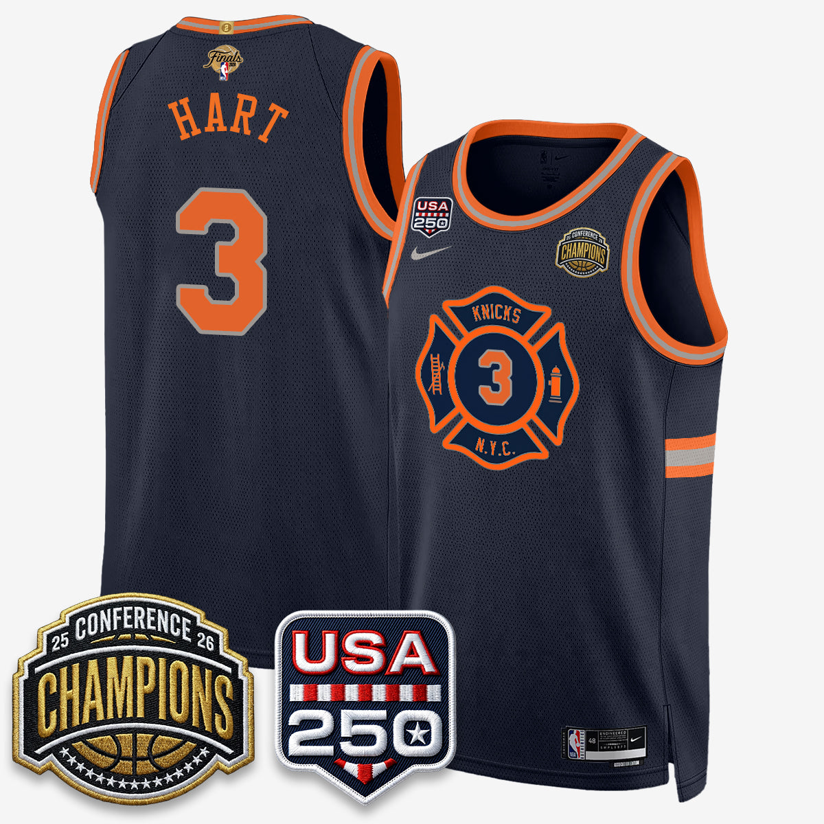 New York Knicks 2026 NBA Eastern Conference Champions City Edition Jersey V2- Stitched