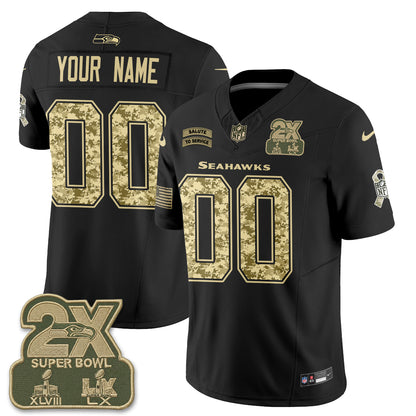 SEA 2026 Salute to Service Vapor Custom Jersey - Stitched
