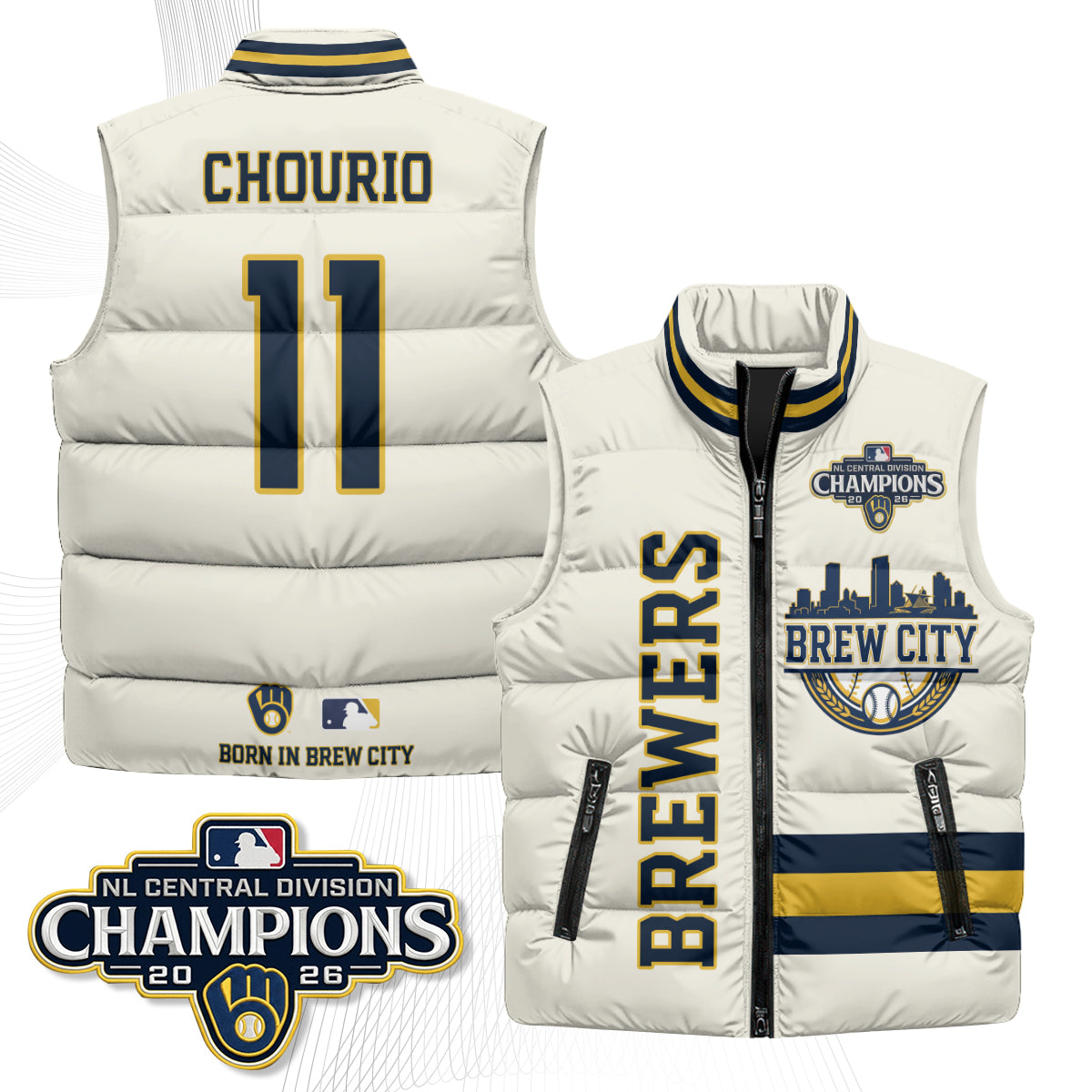 MIL "Brew City" Puffer Vest - Printed V3