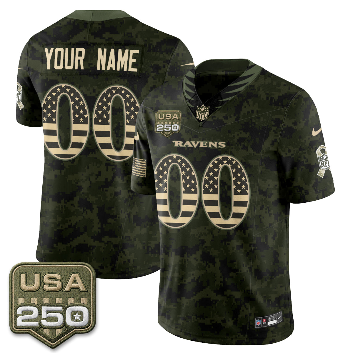 BAL 2026 Salute to Service Vapor Custom Jersey - Stitched