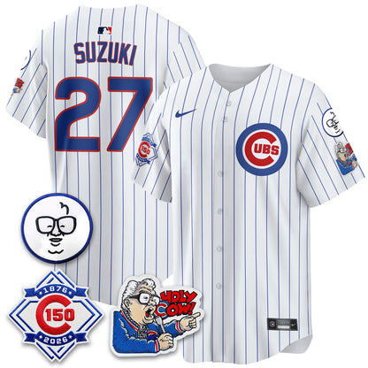 CHC 150th Anniversary Harry Caray Holy Cow Vapor Premier Limited Jersey - All Stitched V2