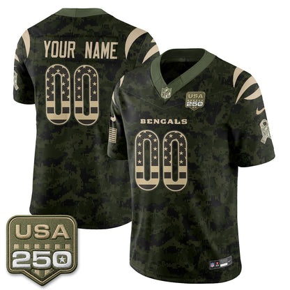 CIN 2026 Salute to Service Vapor Custom Jersey - Stitched
