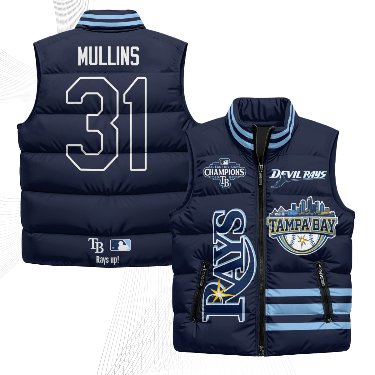 Tampa Bay Rays "Devil Rays" Puffer Vest - Printed