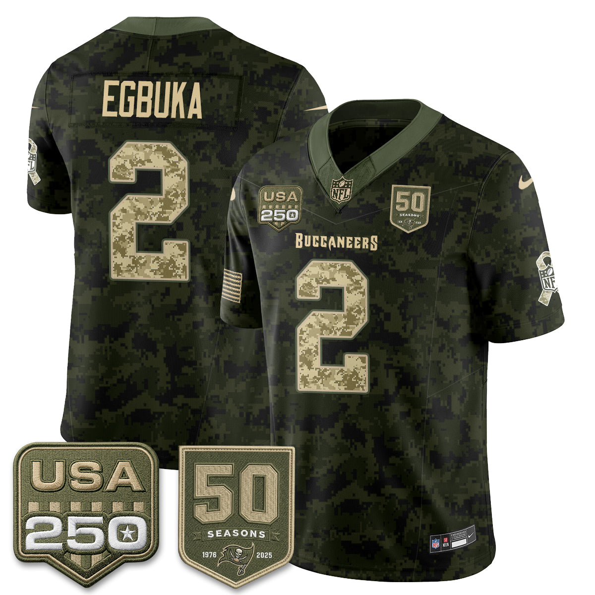 TB 2026 Salute to Service Edition Vapor Jersey - Stitched (Tiktok)
