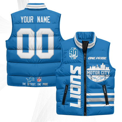 DET Motor City Custom Puffer Vest - Printed