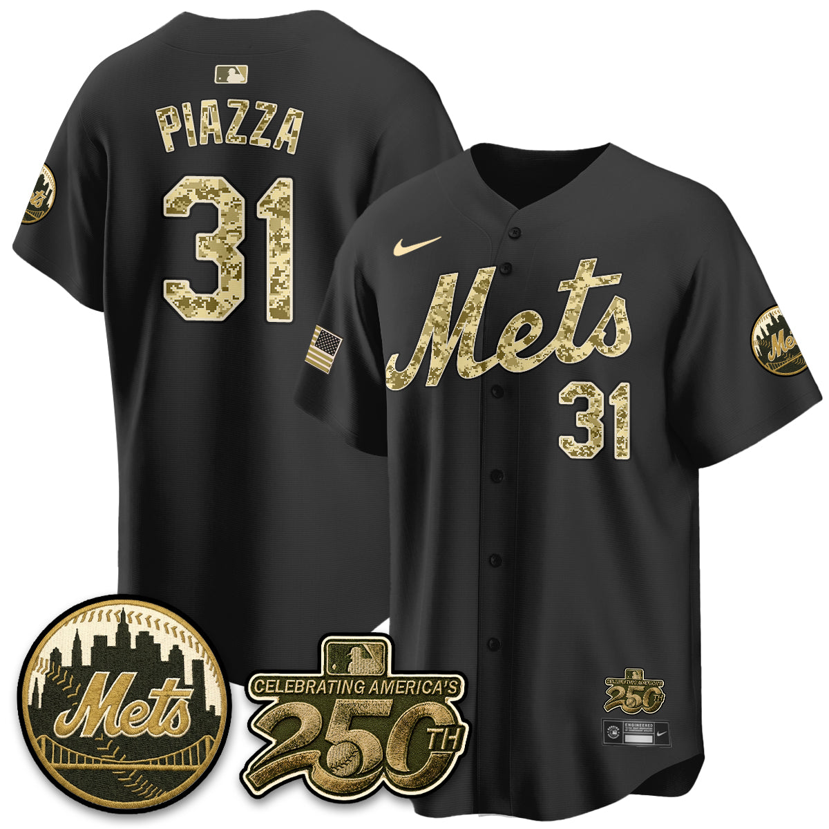 NYM Armed Forces Day Vapor Premier Limited Jersey - All Stitched V2