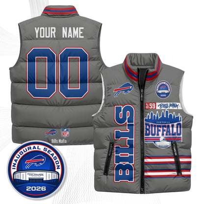 Buffalo Bills "Mafia" Edition Custom Puffer Vest - Printed