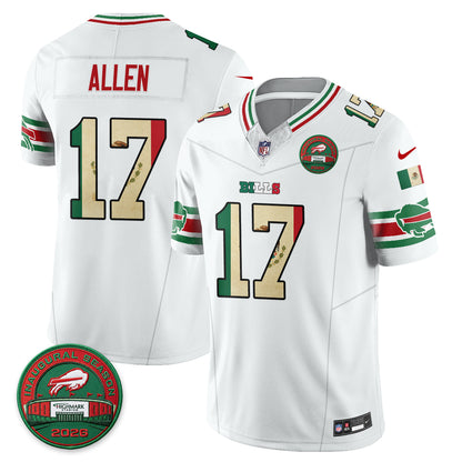 Buffalo Bills Mexico Edition Vapor Jersey - Stitched
