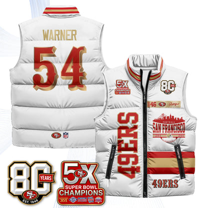 SF Faithful to The Bay Puffer Vest - Printed