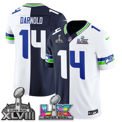 SEA Throwback 2 SB Patches Vapor Jersey - Stitched