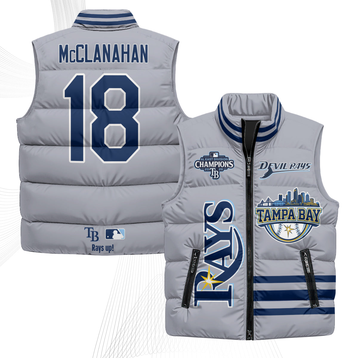 Tampa Bay Rays "Devil Rays" Puffer Vest - Printed