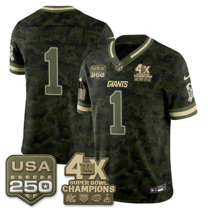 NYG 2026 Salute To Service Vapor Jersey - Stitched