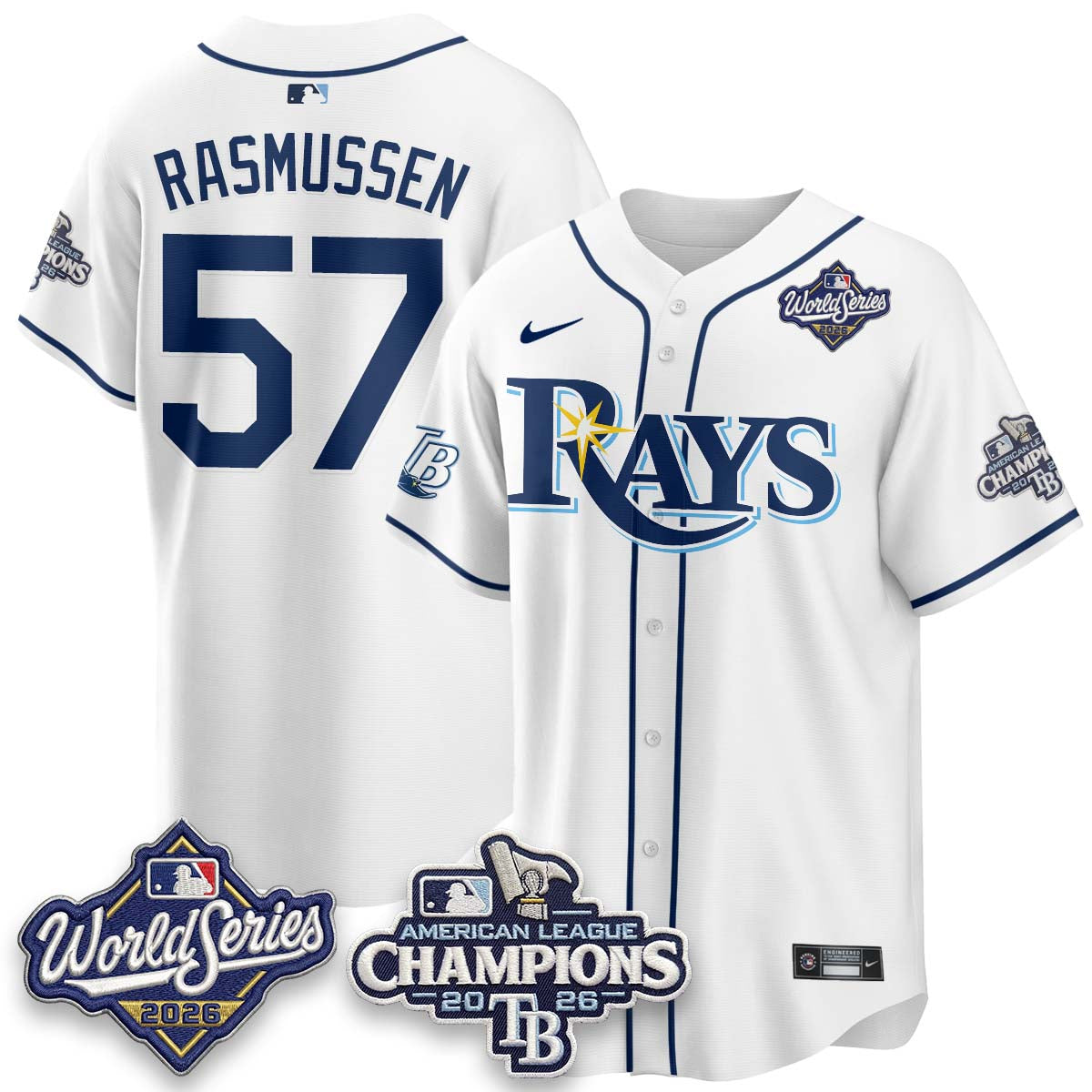 TB WS26 & AL Champions Throwback Jersey - Stitched